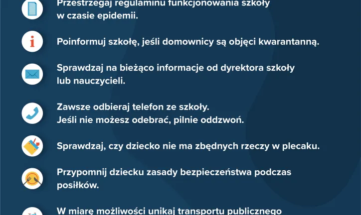 Informacja dla rodziców -Koronawirus: informacje i zalecenia